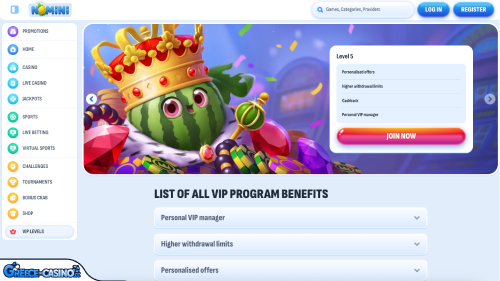 Prógramma Vip Kazíno Nomini