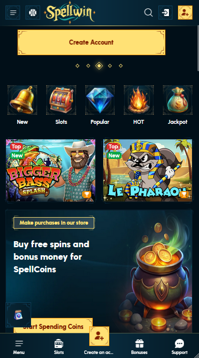 SpellWin Καζίνο Λόμπι