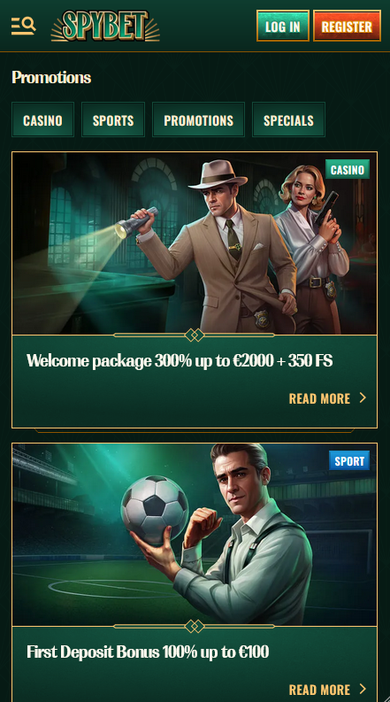 SpyBet Καζίνο Προσφορές