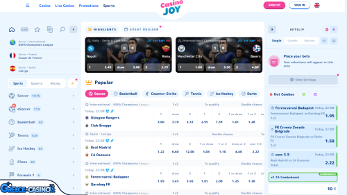 CasinoJoy Kazíno athlitismós