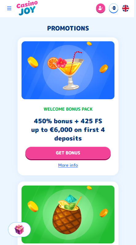 CasinoJoy Προσφορές