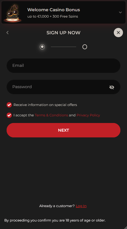 God of Casino Εγγραφή