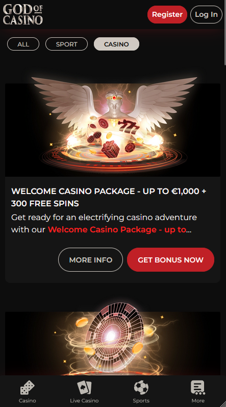 God of Casino Προσφορές
