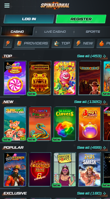 Spinational Καζίνο Λόμπι