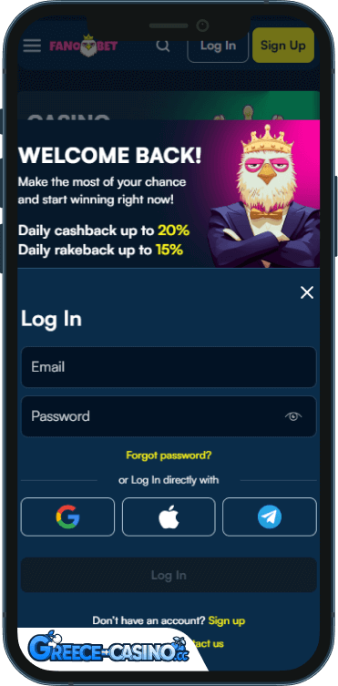 FanoBet Kazíno Síndesi