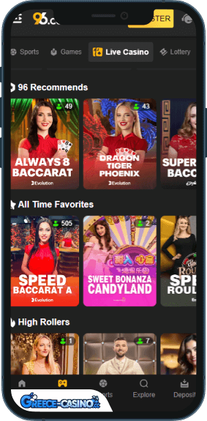 96.com Kazíno epharmoyí yia kinitá