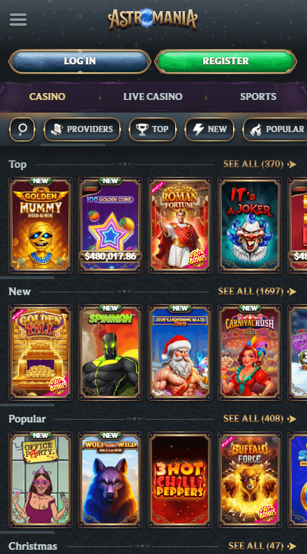AstroMania Καζίνο Λόμπι