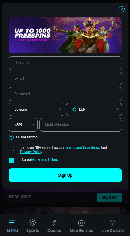 CosmoBet Καζίνο Εγγραφή