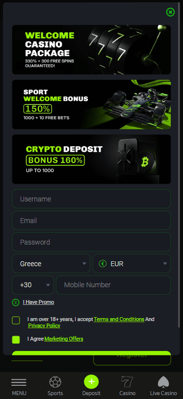 Velobet Καζίνο Εγγραφή