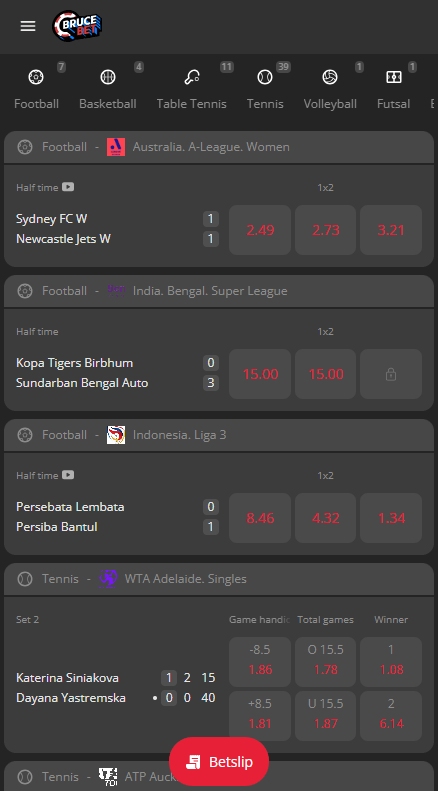 Bruce Bet Καζίνο Στοίχημα αθλημάτων