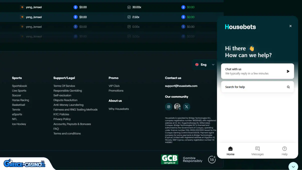 HouseBets Kazíno ipostírixi