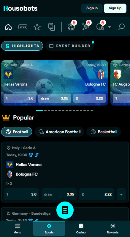 HouseBets Καζίνο Αθλητικά στοιχήματα