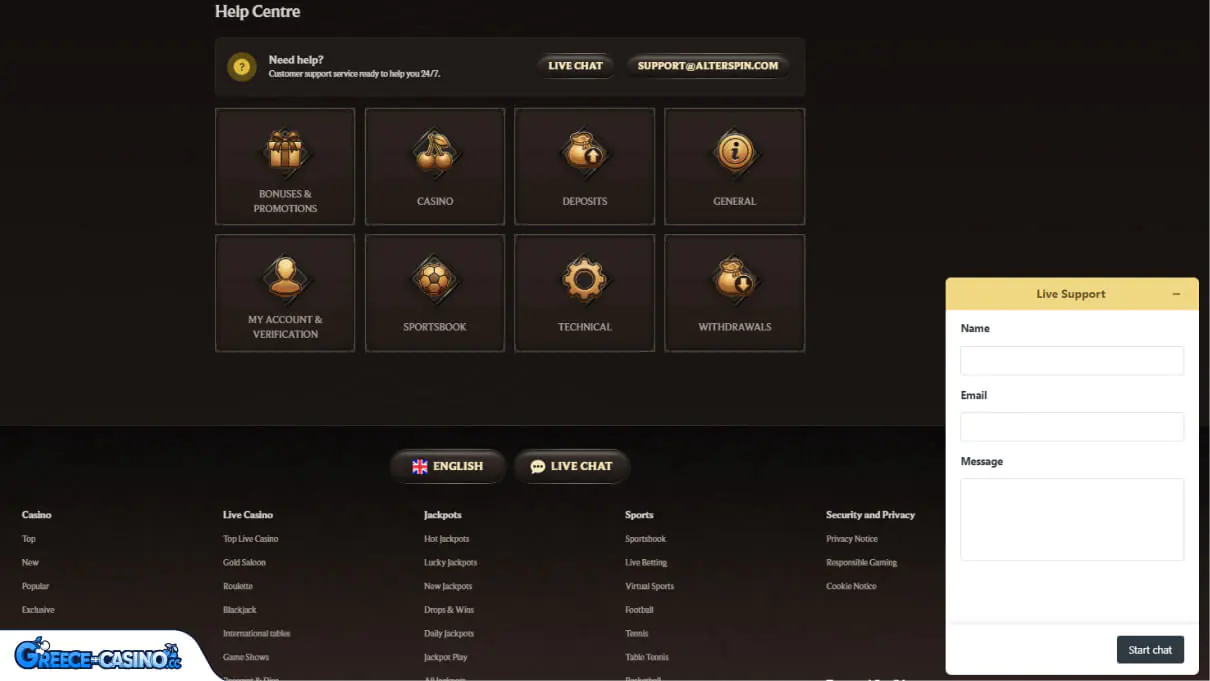 AlterSpin Kazíno ipostírixi