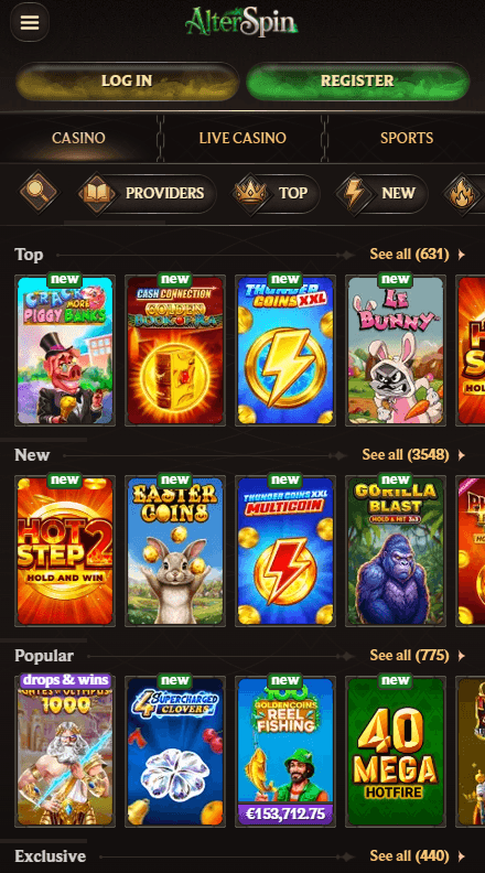 AlterSpin Καζίνο Λόμπι