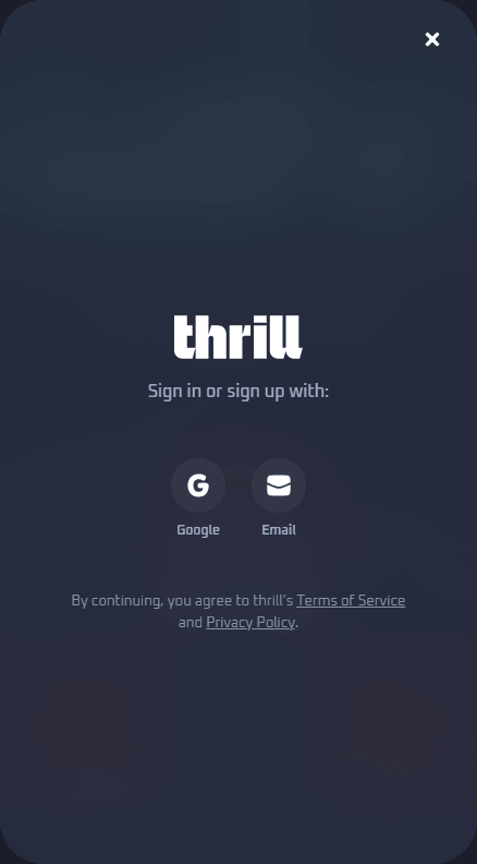 Thrill Καζίνο Εγγραφή