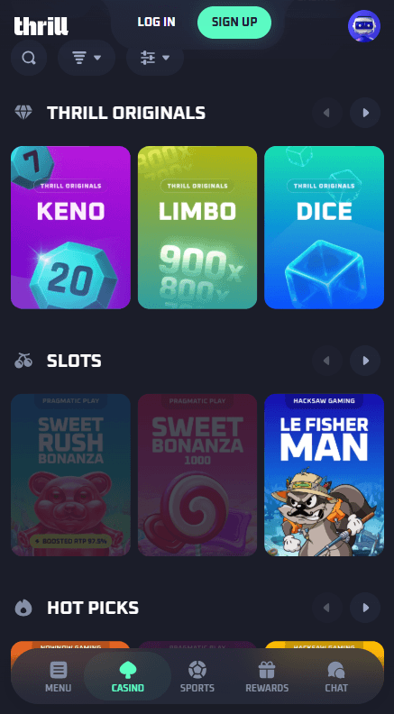 Thrill Καζίνο Λόμπι