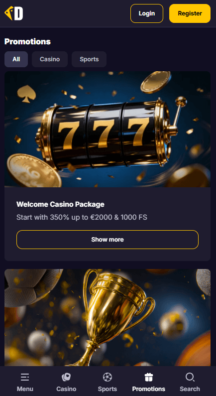 Dazzlehand Καζίνο Προσφορές